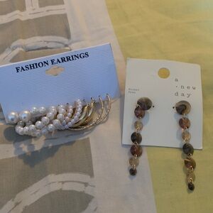 Earrings bundle -A New Day Gold and Brown Beaded Earrings